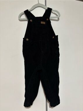 Carters 18 month Black Corduroy Overalls